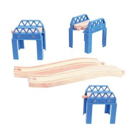 Bigjigs Rail Drewniane szyny ustawiają konstrukcję mostową, Bigjigs Rail