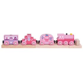 Bigjigs Rail Train dla księżniczek + 3 tory