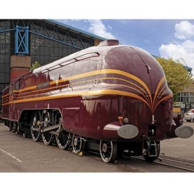 Replika lokomotywy Bigjigs Rail Księżna Hamiltona + 3 tory, Bigjigs Rail