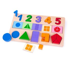 Bigjigs Toys Tablica dydaktyczna Liczby, kolory, kształty, Bigjigs Toys