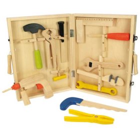 Bigjigs Toys Drewniana walizka narzędziowa, Bigjigs Toys