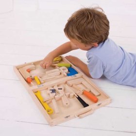 Bigjigs Toys Drewniana walizka narzędziowa, Bigjigs Toys