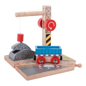 Żuraw kolejowy Bigjigs ze żwirem, Bigjigs Rail