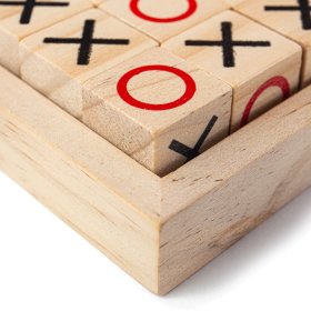 Bigjigs Toys Drewniane klocki kółko i krzyżyk, Bigjigs Toys