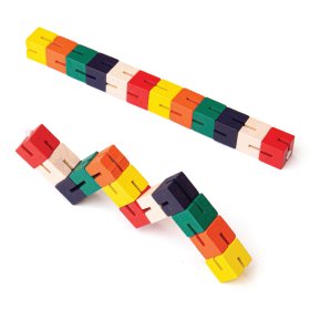 Bigjigs Toys Drewniane puzzle kolorowy wąż 1 szt, Bigjigs Toys