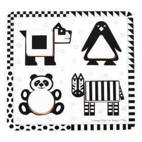 Bigjigs Toys Drewniana wkładka puzzle czarno-białe kształty 1