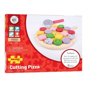 Bigjigs Toys Drewniana krajalnica do pizzy, Bigjigs Toys