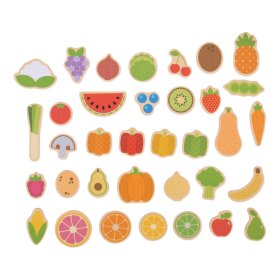 Bigjigs Toys Magnesy na owoce i warzywa