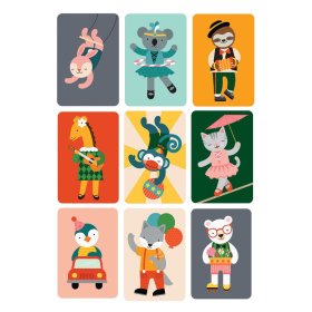 Petit Collage Cards w słoiku głupia małpa, Petit Collage