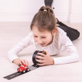 Bigjigs Toys Ścieżka z taśmą samoprzylepną z samochodzikiem