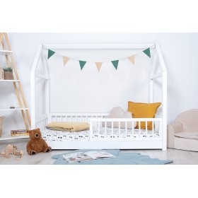 Łóżko domek Montessori Elis białe, Ourbaby®