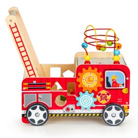 Drewniany chodzik - wóz strażacki, EcoToys