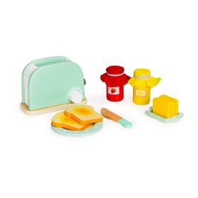 Drewniany toster z akcesoriami, EcoToys