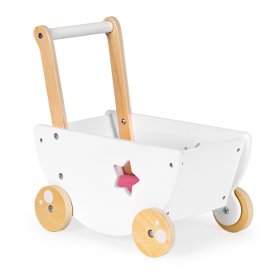 Drewniany wózek dla lalek + chodzik 2w1, EcoToys