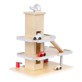 Drewniany garaż z windą, EcoToys