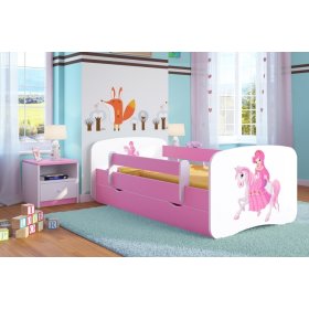 Łóżko dla dziecka z barierką Ourbaby - Księżniczka na koniu