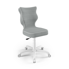 Ergonomiczne krzesło biurowe dostosowane do wzrostu 146-176,5 cm - szare