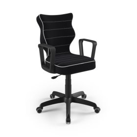 Krzesło biurowe dostosowane do wysokości 159 - 188 cm - czarne