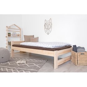 Łóżko drewniane Mel 200x90 - naturalne, Ourfamily