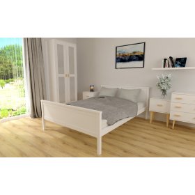Łóżko drewniane Ikar 200 x 90 cm - białe, Ourfamily