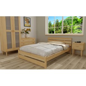 Łóżko drewniane Max 200 x 90 cm - sosna, Ourfamily