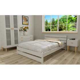Łóżko drewniane Max 200 x 120 cm - białe