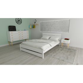 Łóżko drewniane Max 200 x 120 cm - białe, Ourfamily