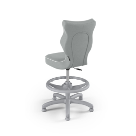 Ergonomiczne krzesełko do biurka dla dzieci dostosowane do wzrostu 119-142 cm - szare