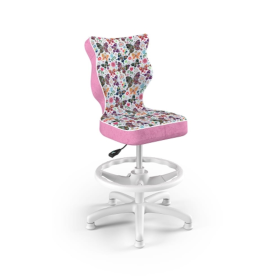 Ergonomiczne krzesełko do biurka dla dzieci dostosowane do wzrostu 119-142 cm - motyle