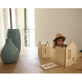 Drewniany dom magnetyczny Montessori - magiczny las, OKT