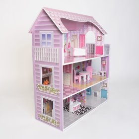 Drewniany domek dla lalek Bella, EVA TOYS