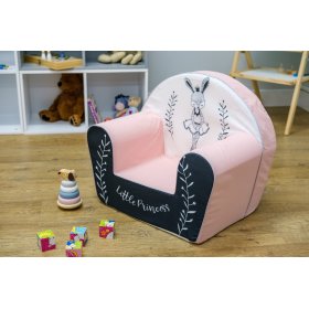 Krzesełko dziecięce Bunny Ballerina - biało-różowe, Delta-trade