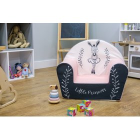 Krzesełko dziecięce Bunny Ballerina - biało-różowe