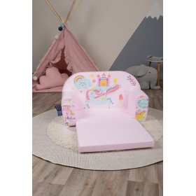 Sofa dziecięca Magic unicorn - różowa