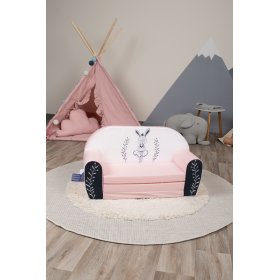 Sofa dziecięca Bunny Ballerina - biało-różowa