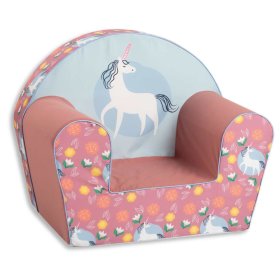 Krzesełko dziecięce Unicorn - różowe