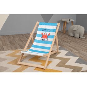 Krzesełko plażowe dla dzieci Krab - niebiesko-białe