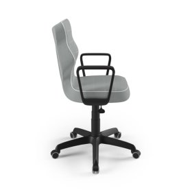 Krzesło biurowe dostosowane do wysokości 159 - 188 cm - szare
