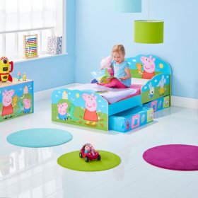 Dziecięca łóżko Peppa Świnia z magazynowanie pudełka, Moose Toys Ltd 