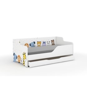 Łóżeczko dziecięce z oparciem LILU 160 x 80 cm - ZOO, Wooden Toys