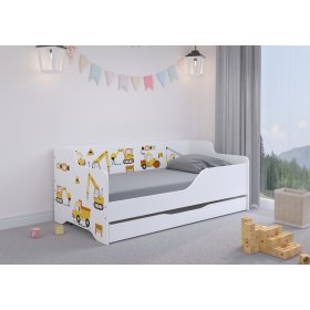 Łóżko dziecięce z oparciem LILU 160 x 80 cm - Budowa, Wooden Toys