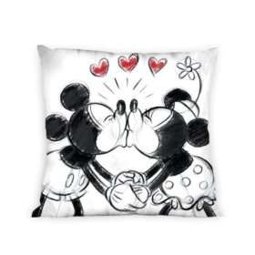 Poszewka na poduszkę 40x40 cm - Myszka Miki i Minnie - czarno-biała, Faro, Minnie Mouse