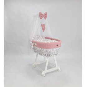 Wiklinowe łóżeczko z wyposażeniem dla niemowlaka - Królik, Ourbaby