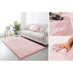 Królik Nowy dywan jedwabny - różowy