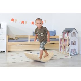 Drewniana deska do balansowania - naturalna, EVA TOYS
