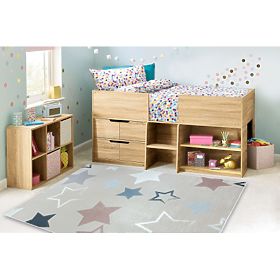 BAMBINO 48130 dywanik myjący Gwiazdy dla dzieci antypoślizgowy - beżowy / szary