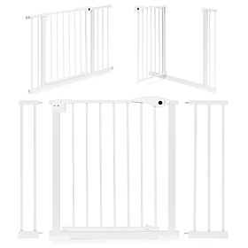 Barierka bezpieczeństwa 74-105 cm na schody i drzwi stalowe panele dodatkowe biała ECOTOYS