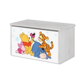 Drewniana skrzynia na zabawki Disneya - Kubuś Puchatek i przyjaciele, BabyBoo, Winnie the Pooh