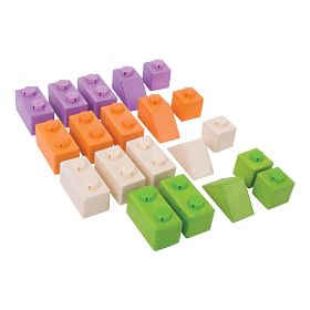 Bigjigs Baby Drewniane Klocki Łączące Zestaw Podstawowy, Bigjigs Toys