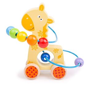 Bigjigs Mała Żyrafa Labirynt na kółkach